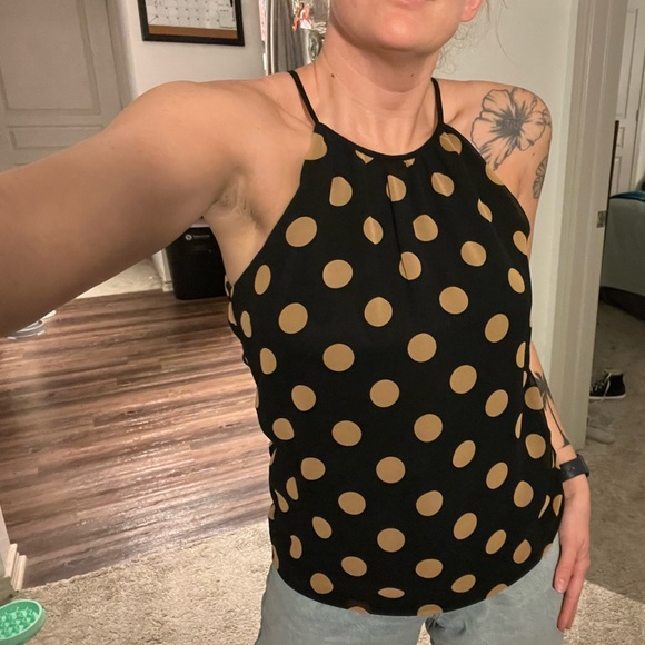 Express Polka Dot Spaghetti Strap Top - Picture 3 of 5